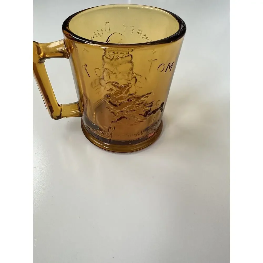 Vintage 80s Amber Tiara Glass Mother Goose Dish Set - Picture 4 of 11